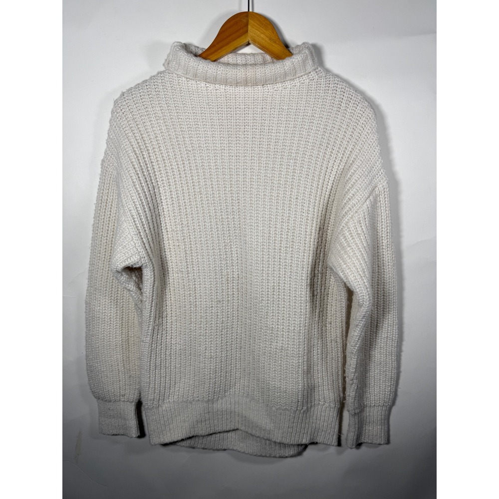 GAP Women Cream Ribbed Turtleneck‎ Sweater Cozy Knit Casual Size XS